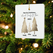 Unser 1. Weihnachten als Familie von 3 Keramikornament