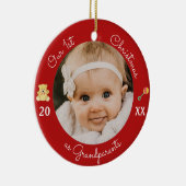 Unser 1. Weihnachten als Großeltern Foto Ornament (Rechts)
