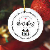 Unser 1. Weihnachten als Herr. & Mrs. Keramik Ornament