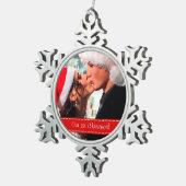 Unser 1. Weihnachten Schneeflocken Zinn-Ornament (Rechts)