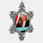 Unser 1. Weihnachten Schneeflocken Zinn-Ornament (Links)