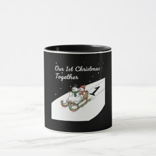 Unser 1. Weihnachten Zusammen   Süßes Schneemann-P Tasse