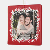 Unser 1. Weihnachtsbauernhaus Foto Keramikornament (Links)