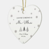 Unser 1. Weihnachtsfest als Mr. & Mrs. Keramik Ornament (Links)