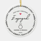 Unser 1. Weihnachtsgeschenk mit Verlobter Keramik Keramik Ornament (Vorne)
