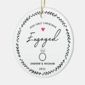 Unser 1. Weihnachtsgeschenk mit Verlobter Keramik Keramik Ornament (Links)