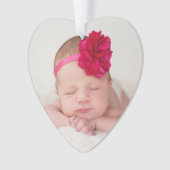 Unser 1. Weihnachtsgroßeltern-Foto Red Ornament (Vorderseite)