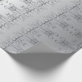 "Unser 25. Hochzeitsjubiläum" Handgeschriebenes Si Geschenkpapier (Ecke)