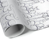 "Unser 25. Hochzeitsjubiläum" Handgeschriebenes Si Geschenkpapier (Rolleneckpunkt)