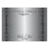 "Unser 25. Hochzeitsjubiläum"Handgeschriebenes Sil Tischdecke (Vorderseite (Horizontal))