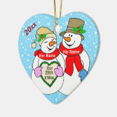 Unser 25. Weihnachten Keramik Ornament (Links)