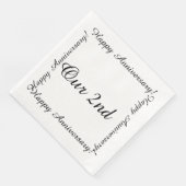 Unser 2. glücklicher Jahrestag Serviette (Ecke)