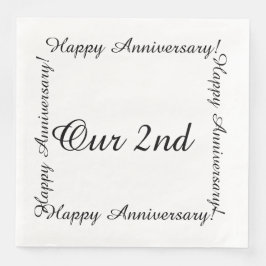 Unser 2. glücklicher Jahrestag Serviette