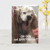 **UNSER 2. JAHRESTAG* MIT LIEBE/SPASS AUSGEFÜLLT KARTE (Gelbe Blume)