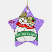 Unser 2. Weihnachten Keramik Ornament (Rechts)