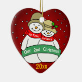 Unser 2. Weihnachten Keramikornament (Rechts)