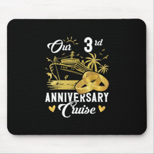 Unser 3. Jubiläum Goldene Kreuzfahrt Urlaub Paar  Mousepad