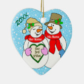 Unser 3. Weihnachten Keramikornament (Rechts)