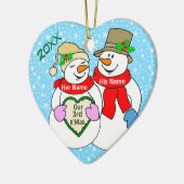 Unser 3. Weihnachten Keramikornament (Links)