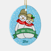 Unser 40. Weihnachten Keramikornament (Rechts)