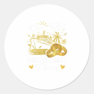Unser 48. Jubiläums Golden Cruise Urlaub Paar Runder Aufkleber