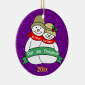 Unser 4. Weihnachten Keramikornament (Rechts)