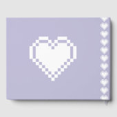 Unser 8-Bit-Hearts in Lavender Gästebuch (Rückseite)