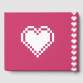 Unser 8-Bit-Hearts in Raspberry Gästebuch (Rückseite)