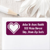 Unser 8-Bit-Hearts in Wine Return Address Label (Insitu)