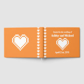 Unser 8-Bit-Herz im Orange Gästebuch (Voll)