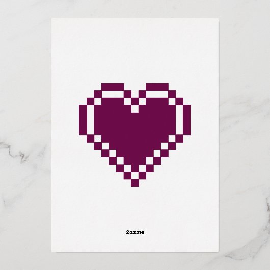 Unser 8-Bit-Herz im Weingebiet Einladung (Rückseite)