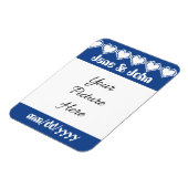 Unser 8-Bit-Herz in Blau Rette - das Date Magnet (Linke Seite)