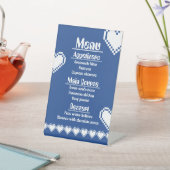 Unser 8-Bit-Herz in Blue Pedestal-Zeichen Sockelschild (In SItu)