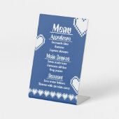 Unser 8-Bit-Herz in Blue Pedestal-Zeichen Sockelschild (Vorderseite)