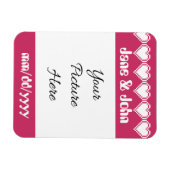 Unser 8-Bit-Herz in Himbeere Rette-das Date Magnet (Horizontal)