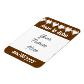 Unser 8-Bit-Herz in Schokolade Rette-das Date Magn Magnet (Linke Seite)