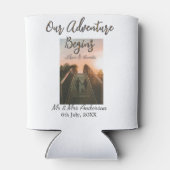 Unser Abenteuer beginnt Foto Liebe & Danke Dosenkühler (Rückseite)