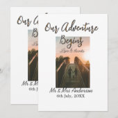 Unser Abenteuer beginnt Foto Liebe & Danke Einladung (Vorne/Hinten)