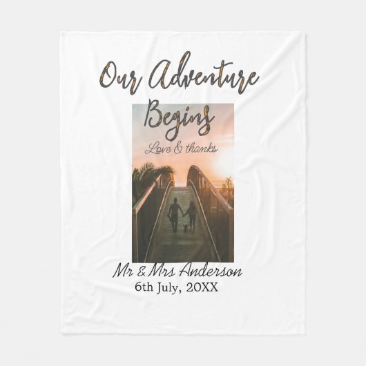 Unser Abenteuer beginnt Foto Liebe & Danke Fleecedecke (Vorderseite)