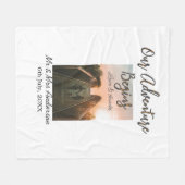 Unser Abenteuer beginnt Foto Liebe & Danke Fleecedecke (Vorderseite (Horizontal))