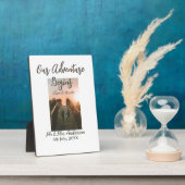 Unser Abenteuer beginnt Foto Liebe & Danke Fotoplatte (Seite)