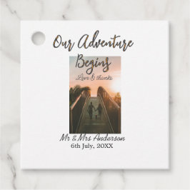 Unser Abenteuer beginnt Foto Liebe & Danke Geschenkanhänger