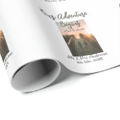 Unser Abenteuer beginnt Foto Liebe & Danke Geschenkpapier (Rolleneckpunkt)