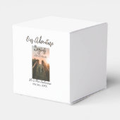 Unser Abenteuer beginnt Foto Liebe & Danke Geschenkschachtel (Rückseite)