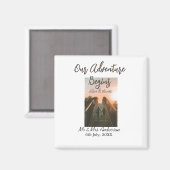 Unser Abenteuer beginnt Foto Liebe & Danke Magnet (Vorderseite/Rückseite)