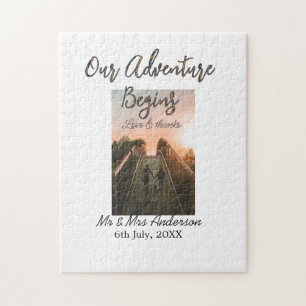 Unser Abenteuer beginnt Foto Liebe & Danke Puzzle