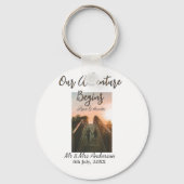 Unser Abenteuer beginnt Foto Liebe & Danke Schlüsselanhänger (Rückseite)