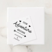 Unser Abenteuer beginnt Herz und Pfeile Geschenkanhänger (Beispiel)