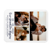 Unser Abenteuer beginnt Hochzeit speichern das Fot Magnet (Horizontal)