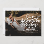 Unser Abenteuer beginnt Hochzeiten speichern das F Einladung (Vorderseite)